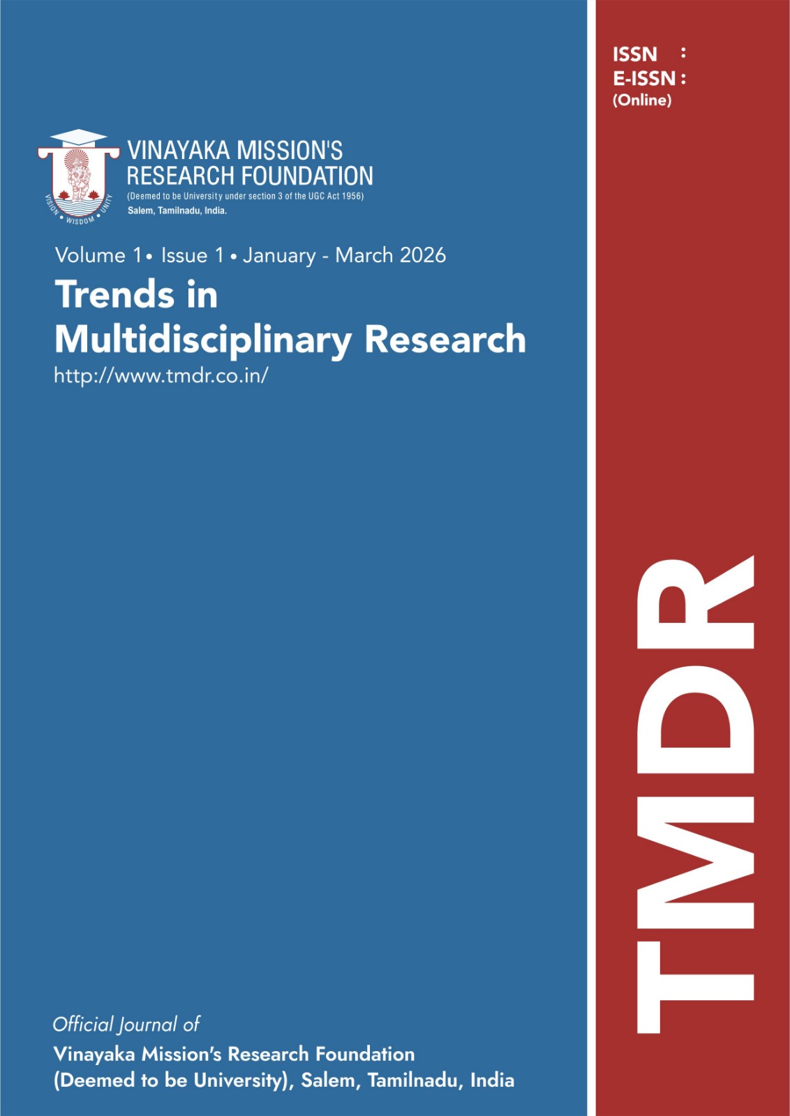 					View Vol. 1 No. 1 (2026): Trends in Multidisciplinary Research (TMDR)
				